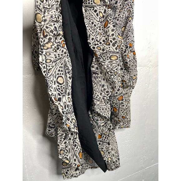 NEW Express X Rachel Zoe Butterfly One Shoulder Dress SIze XS Black White - Picture 6 of 10